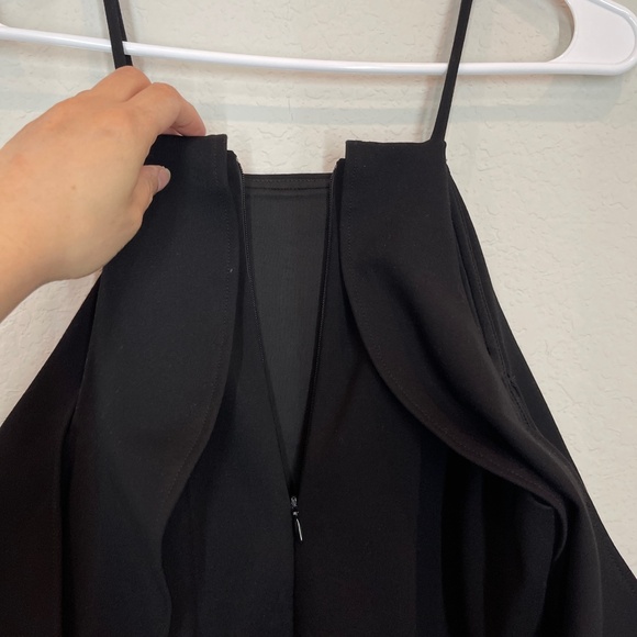 Gianni Bini Pilar Ruffle Black Dress Women's M Cold Shoulder Bodycon Stretch - Picture 7 of 15